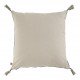 Housse de coussin MATTEO en velours de coton et lin - Pétrole - 50 x 50 cm