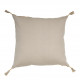 Housse de coussin MATTEO en velours de coton et lin - Gris - 50 x 50 cm