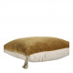 Housse de coussin MATTEO en velours de coton et lin - Bronze - 50 x 50 cm