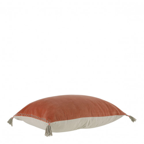 MATTÉO Cushion Cover in Cotton Velvet and Linen - Blush - 50 x 50 cm