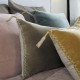 Housse de coussin MATTÉO en velours de coton et lin - Taupe - 30 x 40 cm