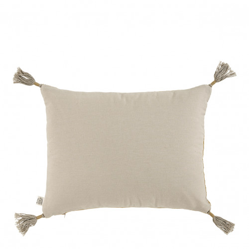 Housse de coussin MATTÉO en velours de coton et lin - Safran - 30 x 40 cm