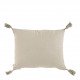 Housse de coussin MATTÉO en velours de coton et lin - Rose - 30 x 40 cm