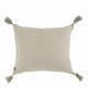 Housse de coussin MATTÉO en velours de coton et lin - Gris - 30 x 40 cm