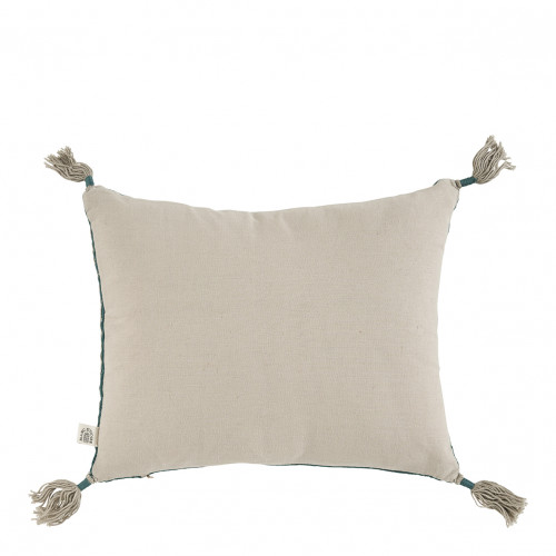 Housse de coussin MATTÉO en velours de coton et lin - Céladon - 30 x 40 cm