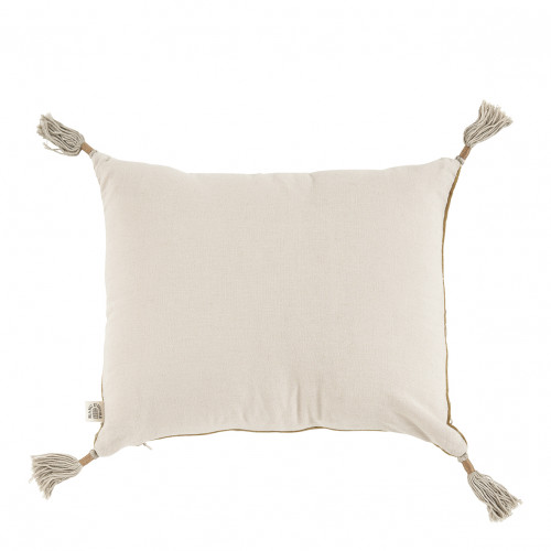 Housse de coussin MATTÉO en velours de coton et lin - Bronze - 30 x 40 cm