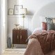 Futon MATTEO en velours de coton et lin - Terracotta - 180 x 80 cm