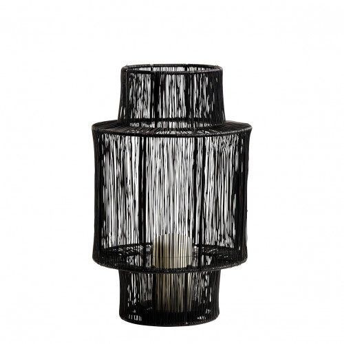 ARIANE Black Metal Lantern - Small Size - H. 36 cm