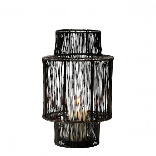 Lanterne ARIANE en métal noir - Petit modèle - H. 36 cm