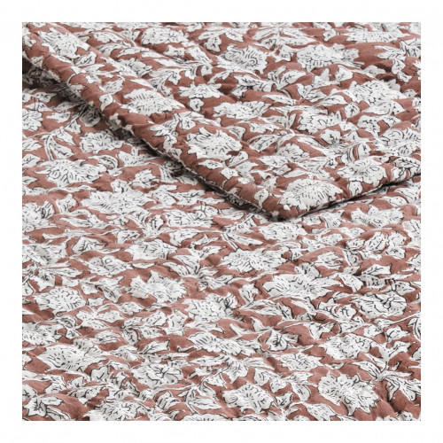 Couvre-lit ÉDEN en coton - 230 x 180 cm - Terracotta