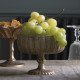 Coupe CÔTELÉE en verre mercurisé argent antique - ⌀ 14 cm