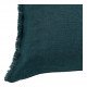 Housse de coussin CHLOÉ en lin lavé - Pétrole - 60 x 40 cm