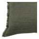 Housse de coussin CHLOÉ en lin lavé - Kaki - 60 x 40 cm