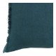 Housse de coussin CHLOÉ en lin lavé - Pétrole - 50 x 50 cm