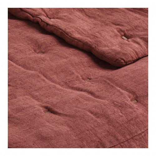 CHLOÉ Bedspread in Washed Linen - 230 x 180 cm - Terracotta