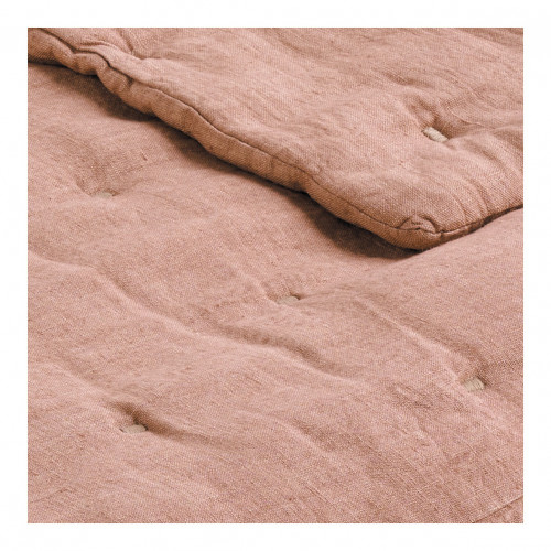 CHLOÉ washed linen bedspread - 230 x 180 cm - Blush