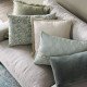 Coussin MATTÉO velours et lin - Céladon