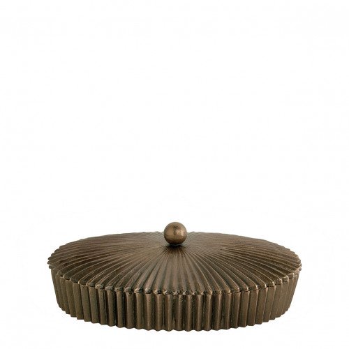 Boîte ARIELLE en métal doré - Petit modèle - 24 x 15,5 x 8 cm