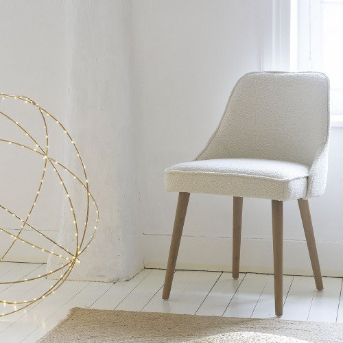 Chaise MARCUS bouclette - Crème