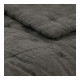 Couvre-lit CHLOÉ en lin lavé - Gris charbon - 230 x 180 cm