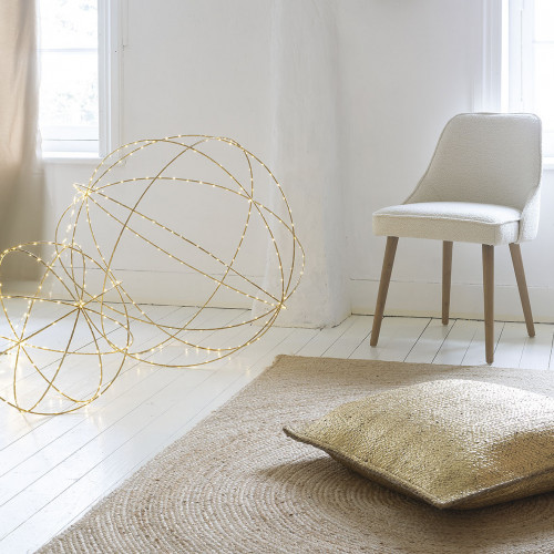 APOLLO cushion in jute - Golden - 60 x 60 cm