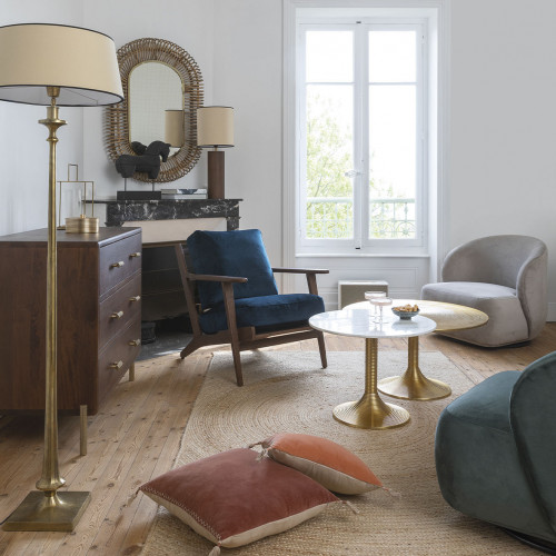 JULES Armchair in velvet - Midnight blue