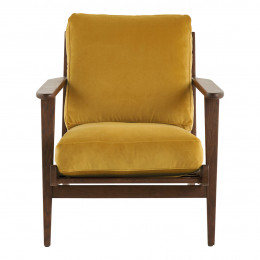 JULES armchair in velvet - Saffron