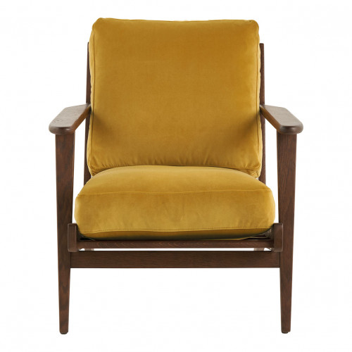 JULES armchair in velvet - Saffron