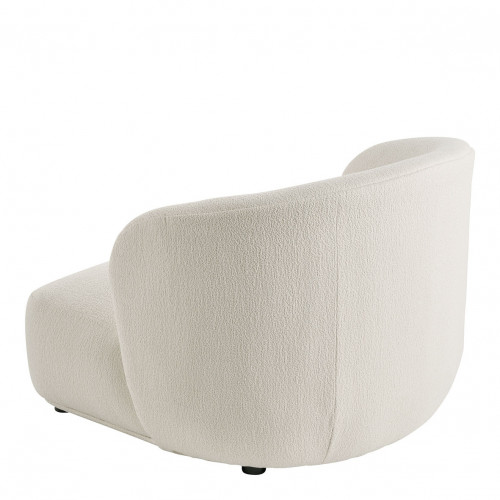 Fauteuil LISETTE large en bouclette - Crème