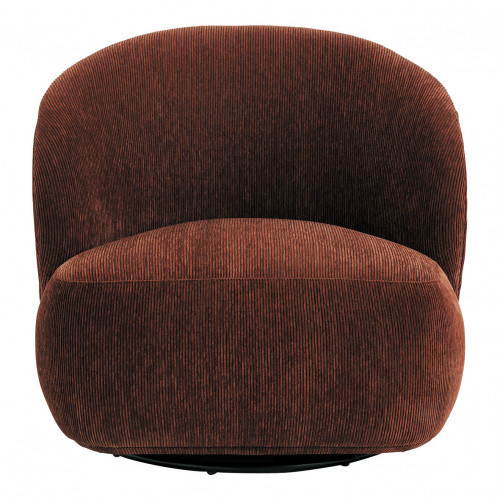 LISETTE armchair in corduroy velvet - Brick red