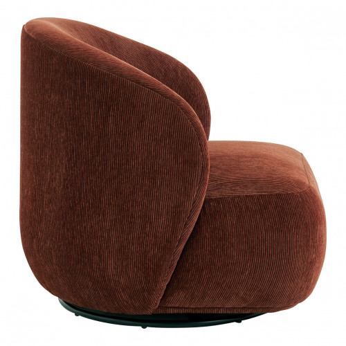 LISETTE armchair in corduroy velvet - Brick red