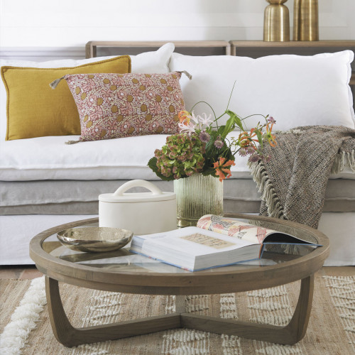 JUNGLE cotton cushion cover - Pink - 50 x 50 cm