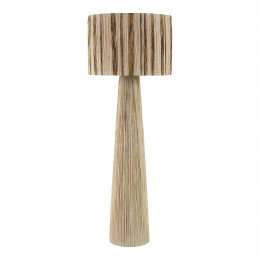 NIA floor lamp in raffia - Golden and natural shade - ø 50 x 140 cm