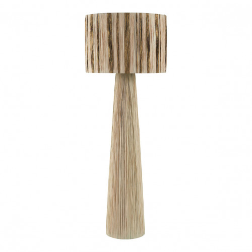 NIA floor lamp in raffia - Golden and natural shade - ø 50 x 140 cm