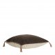 Housse de coussin MATTÉO en velours de coton et lin - Gris charbon - 30 x 40 cm