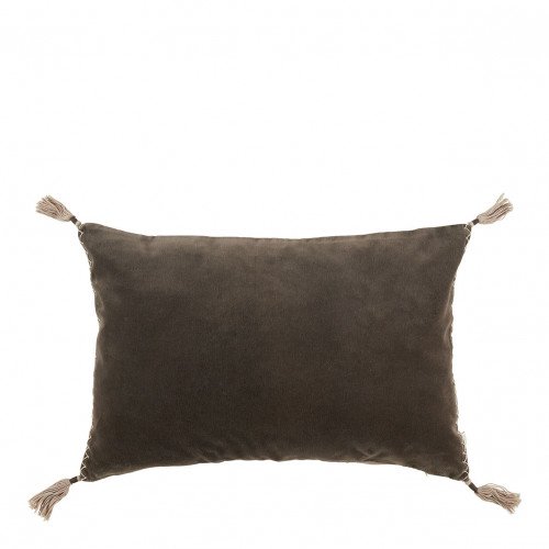 Housse de coussin MATTÉO en velours de coton et lin - Gris charbon - 60 x 40 cm Housse de coussin MATTÉO en velours de coton et lin - Gris charbon - 60 x 40 cm