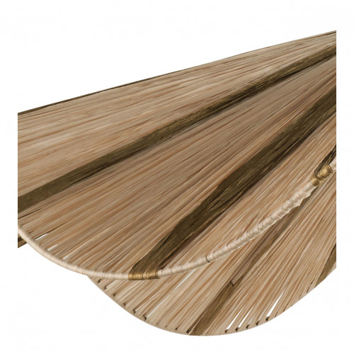 Suspension AIDA en raphia - Doré et naturel - ø 110 x 21 cm