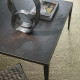 Table basse GIULIA carrée avec plateau en céramique et pieds en métal - 100 x 100 x 40 cm