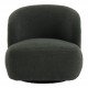 Fauteuil tournant LISETTE en bouclette - Kaki