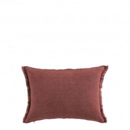 Housse de coussin CHLOÉ en lin lavé - Terracotta - 30 x 40 cm