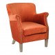 Fauteuil CLAUDE velours Orange brûlé