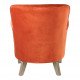 Fauteuil CLAUDE velours Orange brûlé