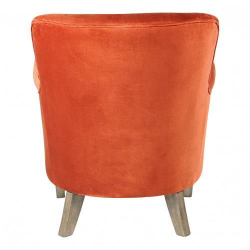 Fauteuil CLAUDE velours Orange brûlé Fauteuil CLAUDE velours Orange brûlé