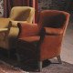 Fauteuil CLAUDE velours Orange brûlé