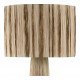 Lampadaire NIA en raphia - Abat-jour doré et naturel - ø 50 x 140 cm