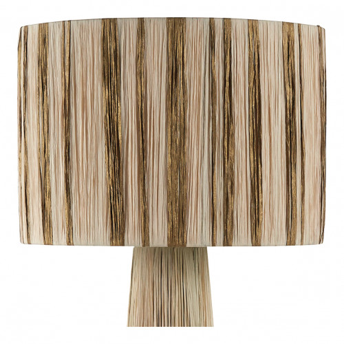 NIA floor lamp in raffia - Golden and natural shade - ø 50 x 140 cm