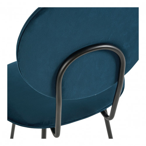 COLETTE Chair in velvet and metal - Midnight blue