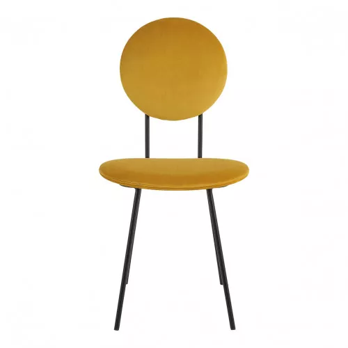 Chaise COLETTE en velours et métal - Safran