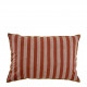 Housse de coussin BAYADERE en coton - Nude et rouge brique - 60 x 40 cm