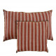 Housse de coussin BAYADERE en coton - Nude et rouge brique - 80 x 50 cm